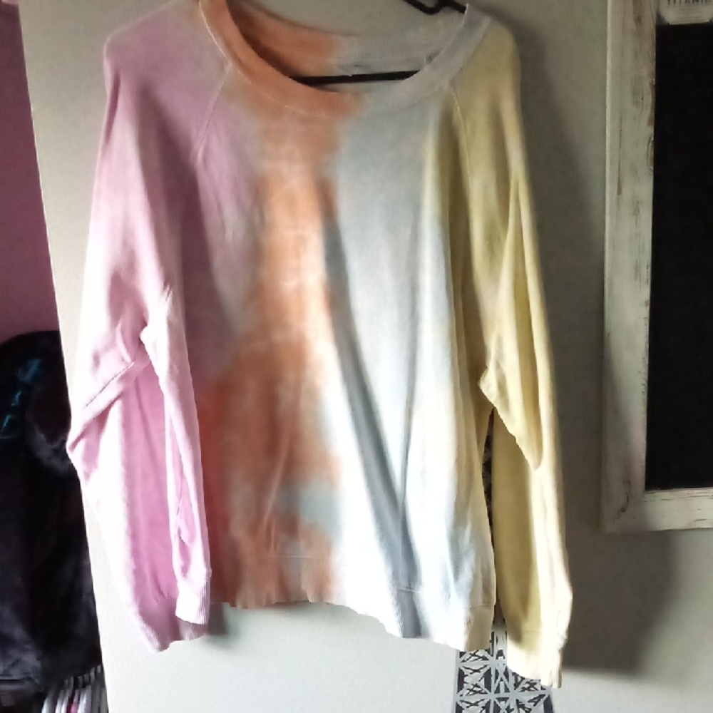 Old Navy Pastel Tie-Dye Crew Neck Sweater